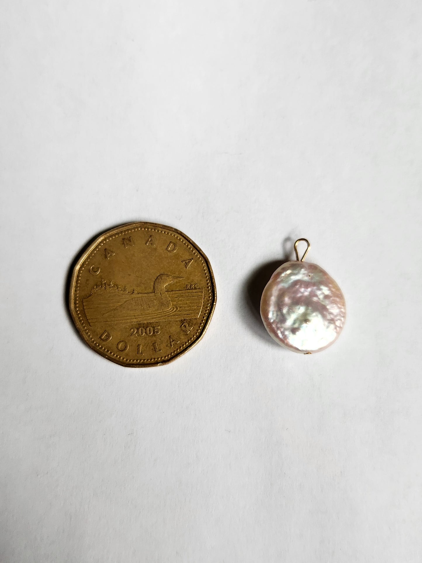 Freshwater Coin Pearl Charm
